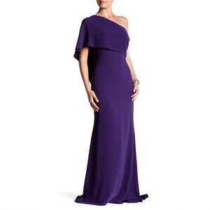 Carmen Marc Valvo One-Shoulder Gown – Purple